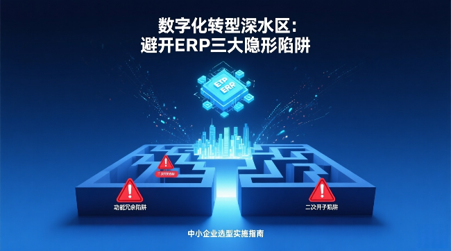 数字化转型深水区:中小企业如何避开ERP选型与实施的三大“隐形陷阱”?配图